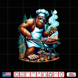 Design BBQ Master Bigfoot Chef Grill Cooking Barbecue Shirt