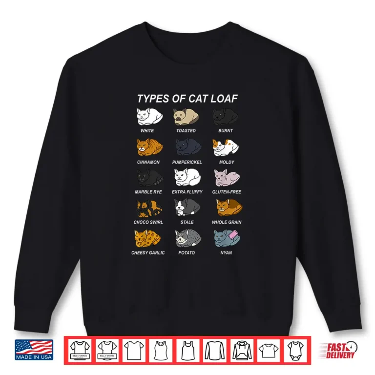 Sweatshirt Cat Loaf Kitten Lover Bread Baker Pastry Chef Shirt