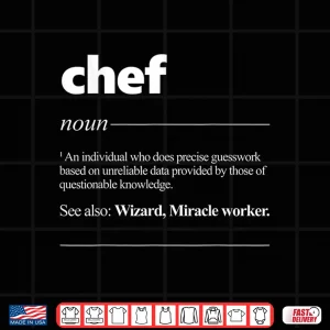 Design Definition Cooking Master Gift Chef Shirt