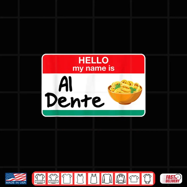 Design Italian American Al Dente Pasta Lover Cook Chef Shirt