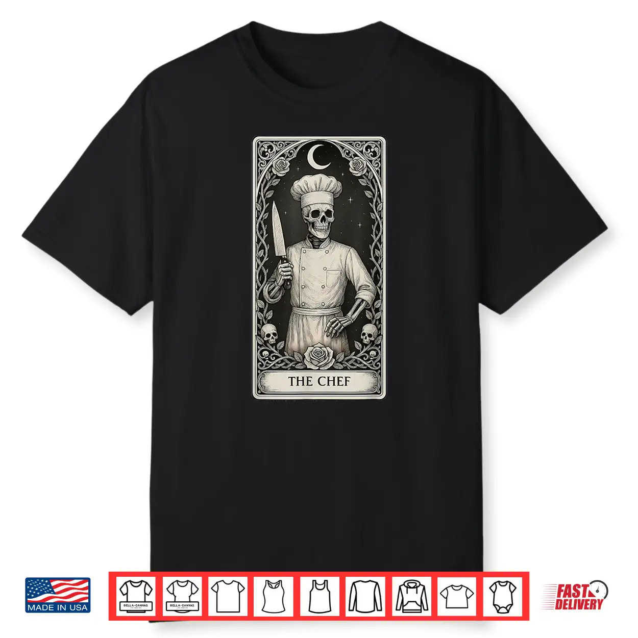 The Chef Skeleton Tarot Card Culinary Shirt The Chef Skeleton Tarot Card Culinary Shirt