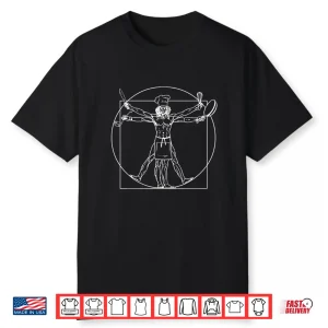 Vitruvian Man Da Vinci Cooking Gift Chef Shirt