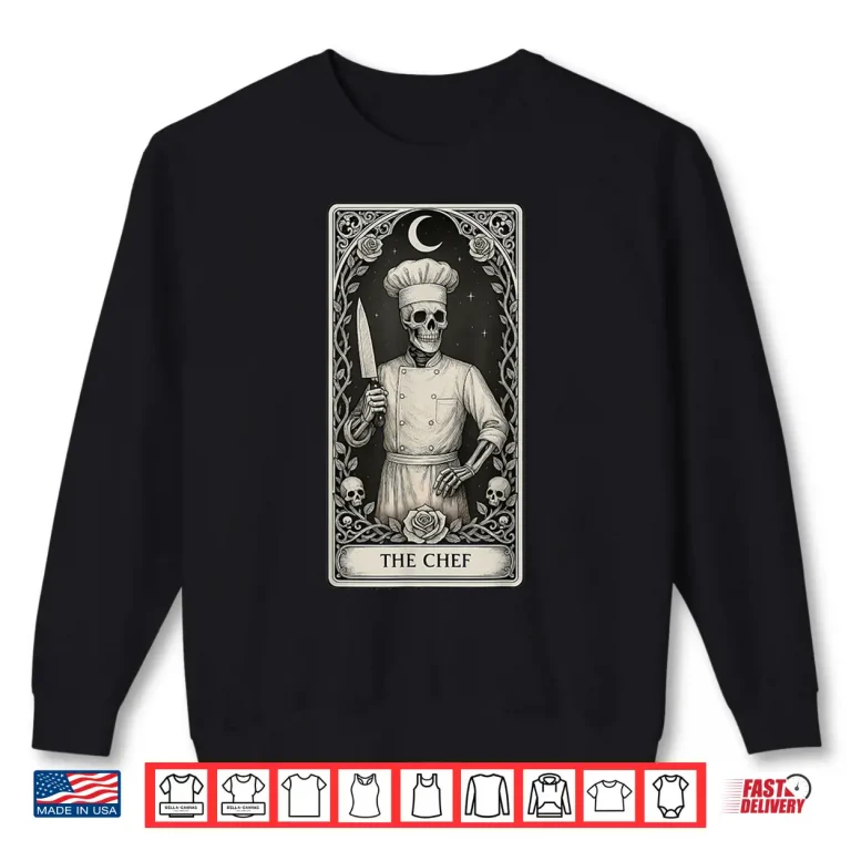 Sweatshirt The Chef Skeleton Tarot Card Culinary Shirt