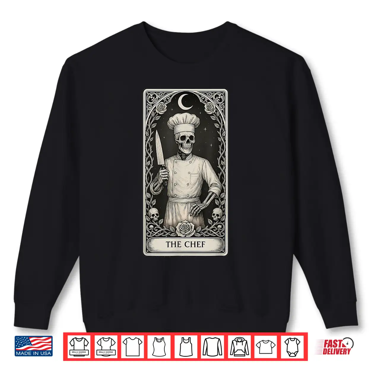 The Chef Skeleton Tarot Card Culinary Shirt The Chef Skeleton Tarot Card Culinary Shirt