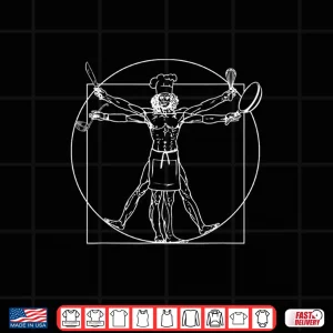 Design Vitruvian Man Da Vinci Cooking Gift Chef Shirt