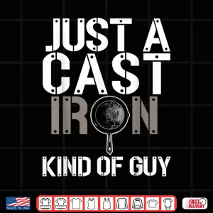 Design Cast Iron Pan Lover Frying Skillet Cooking Chef Shirt