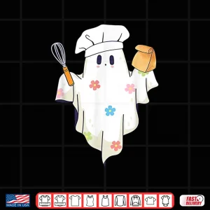 Design Cute Little Ghost Lunch Lady Cafeteria Costume Shirt