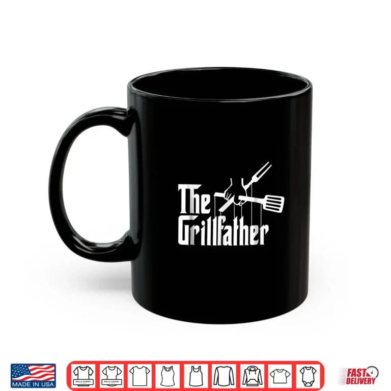 Mug The Grillfather BBQ Grill Smoker Barbecue Chef Shirt
