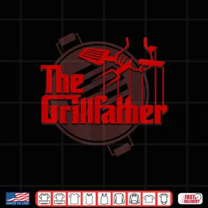 Design The Grillfather BBQ Grill Chef Gift Shirt