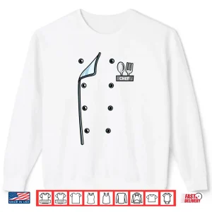 Sweatshirt Uniform Jacket Faux Cook For Cooking Shirt