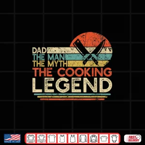Design Vintage Cooking The Man The Myth The Legend Chef Gift Shirt