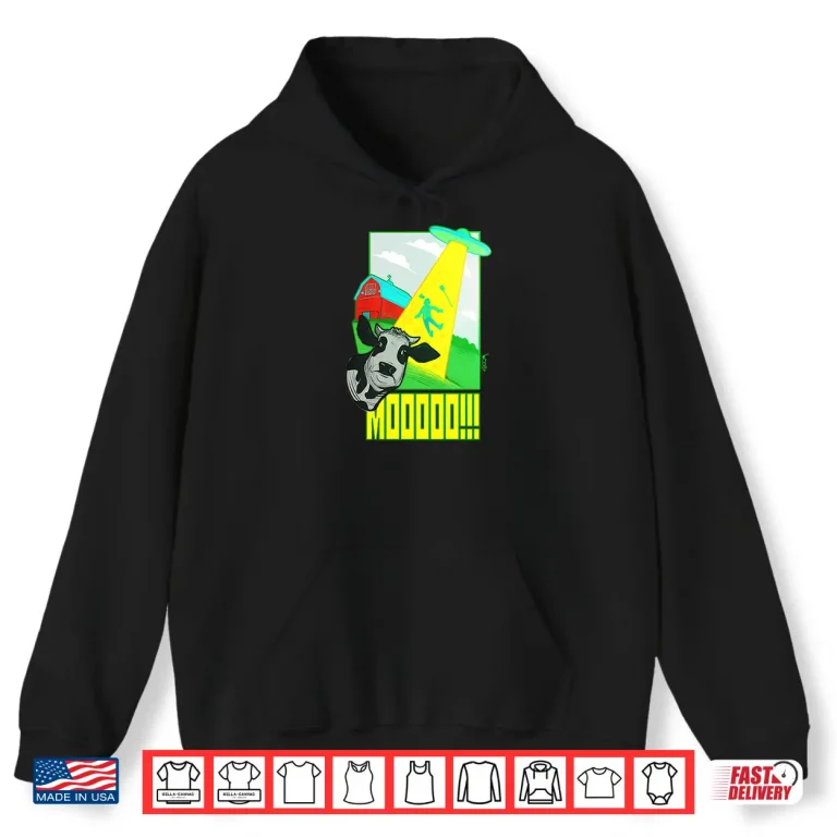 Hoodie Moo Ufo Funny Joke Shirt