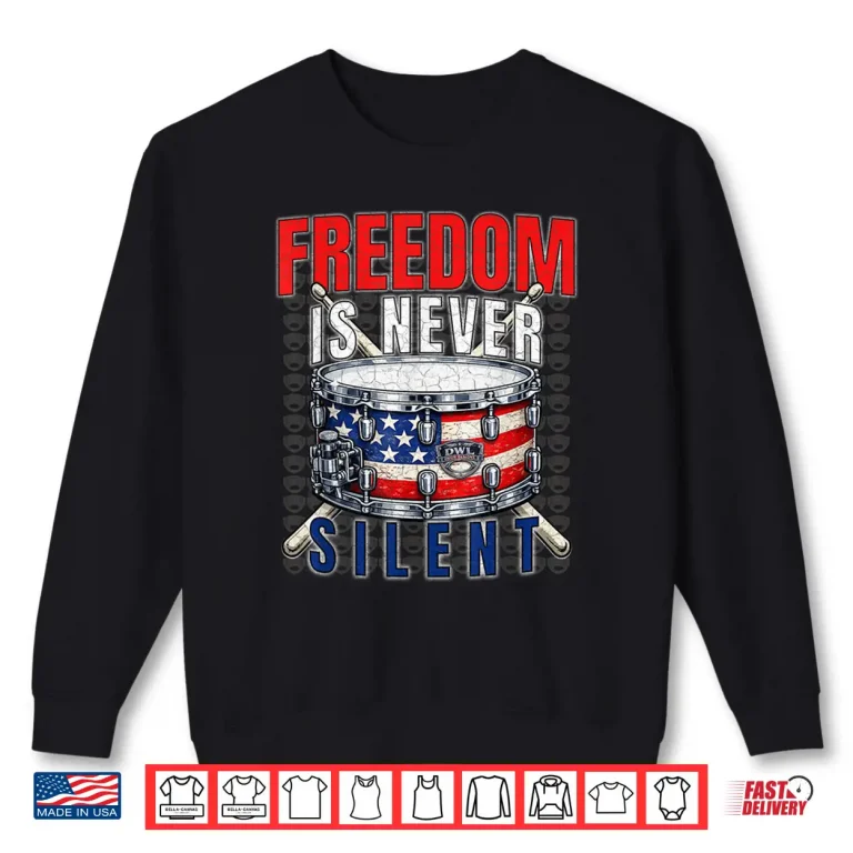 Sweatshirt Patriotic Drummer Usa Snare Drum American Flag Gift Design Shirt