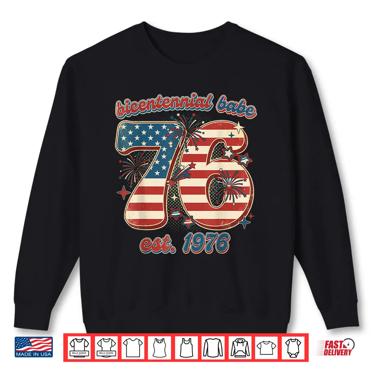 Bicentennial Babe 50Th Birthday Vintage 1976 Flag Shirt Bicentennial Babe 50Th Birthday Vintage 1976 Flag Shirt