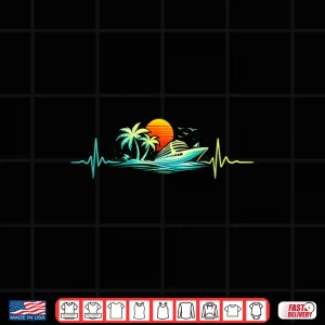 Design Cruise Ship Vacation Summer Cruise Heartbeat Cruising Shirt