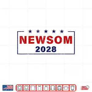 Design Gavin Newsom 2028 President We The People Retro Shirt