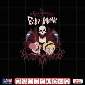 Grim Adventures Retro Gothic Characters Cartoon Shirt 3 Design Grim Adventures Retro Gothic Characters Cartoon Shirt