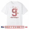 It’S My 9Th Birthday Girl Coquette Bow Pink 9 Year Old Shirt