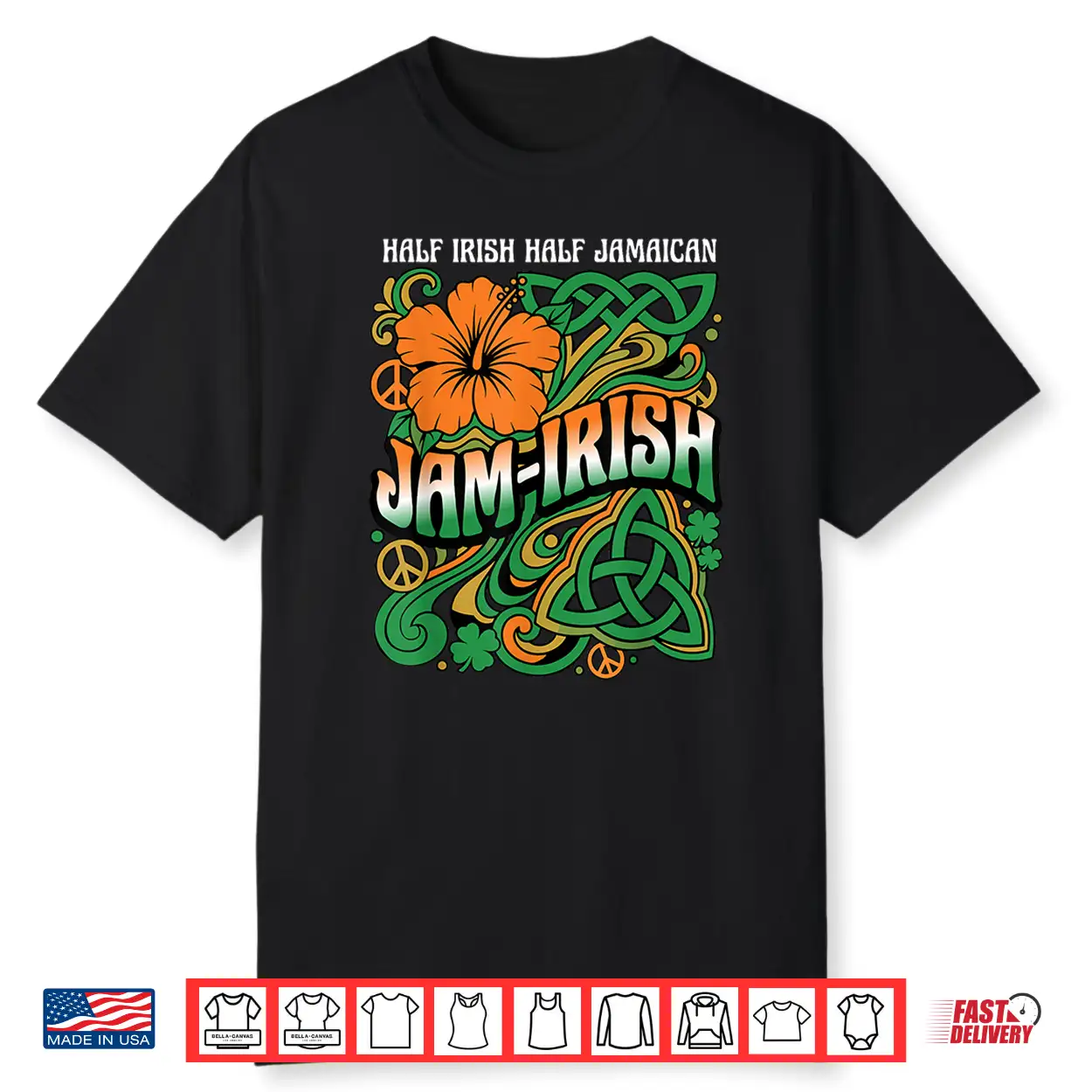 Jam Irish Half Irish Half Jamaican St Patricks Day Shirt Jam Irish Half Irish Half Jamaican St Patricks Day Shirt