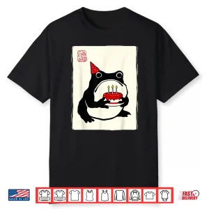 Japanese Kawaii 3Rd Birthday Grumpy Frog Birthday Shirt