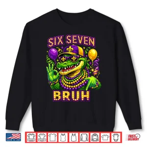 Sweatshirt Mardi Gras Six Seven Mardigator Alligator 6 7 Kids Shirt