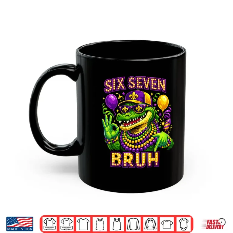 Mardi Gras Six Seven Mardigator Alligator 6 7 Kids Shirt 3 Mug Mardi Gras Six Seven Mardigator Alligator 6 7 Kids Shirt