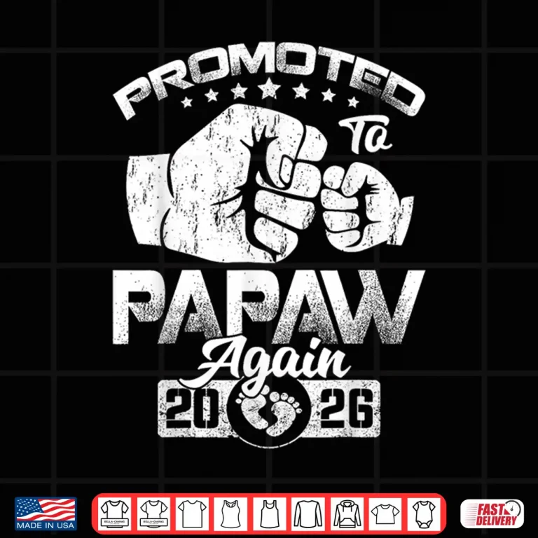 Design Promoted To Papaw Again Est 2026 Announcement Shirt