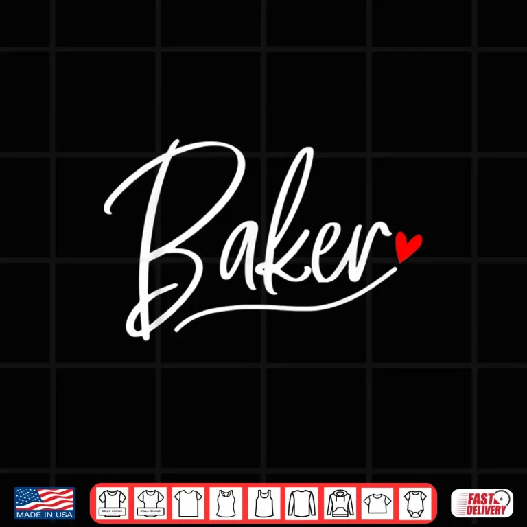 Design Baker Baking Heart Gift Shirt