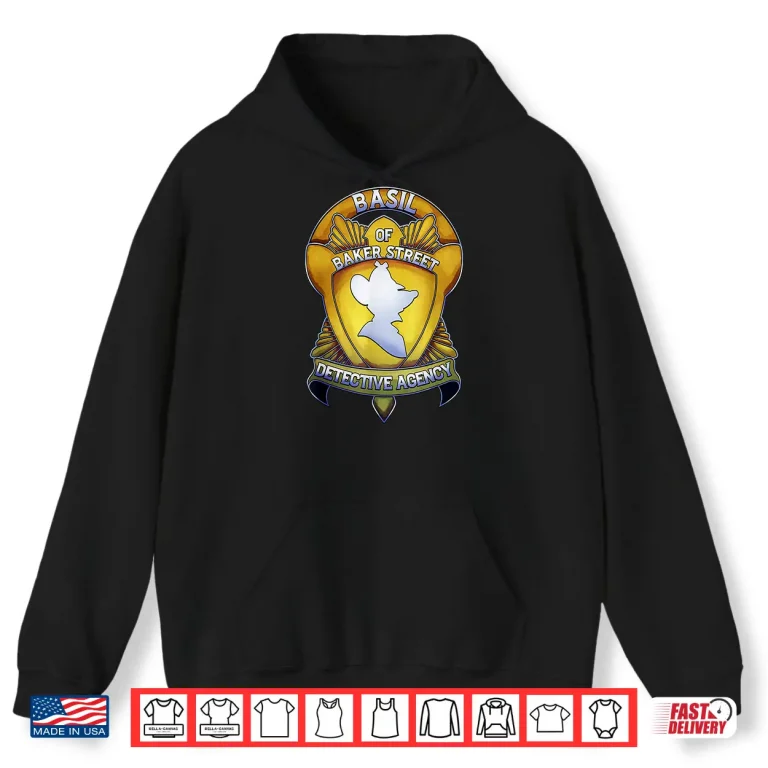 Hoodie The Great Mouse Detective Basil Of Baker Street Badge Shirt