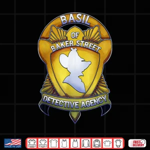 Design The Great Mouse Detective Basil Of Baker Street Badge Shirt