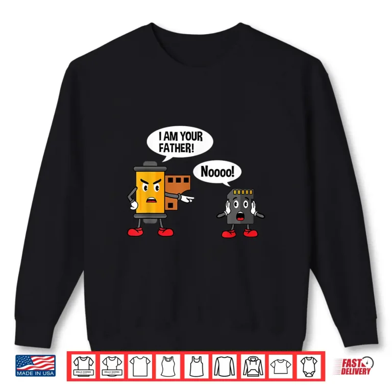 Sweatshirt Analog Film Roll SD Card Funny Photographer Camera Shirt 3