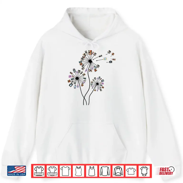 Hoodie Dandelion Photography Shirt Womens Camera Floral Shirt