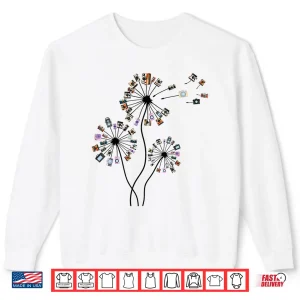 Sweatshirt Dandelion Photography Shirt Womens Camera Floral Shirt