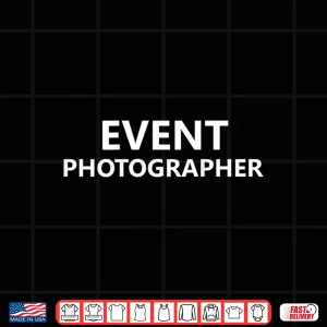 Design Event Photographer Official Staff Job Back Printed Shirt 3