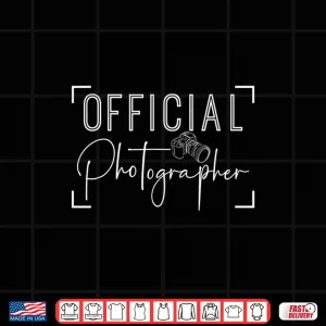 Design Official Photographer Event Photography Professional Shirt 3