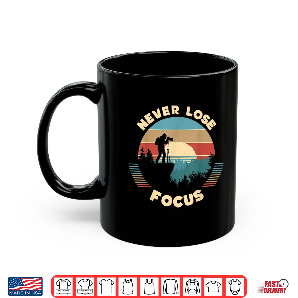Never Lose Focus Photographer Camera Vintage Sunset Shirt Never Lose Focus Photographer Camera Vintage Sunset Shirt