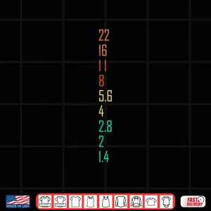 Design Photographer Aperture Camera Lens Professional Shirt 3