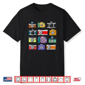Photographer Retro Journalist Camera Photography Shirt