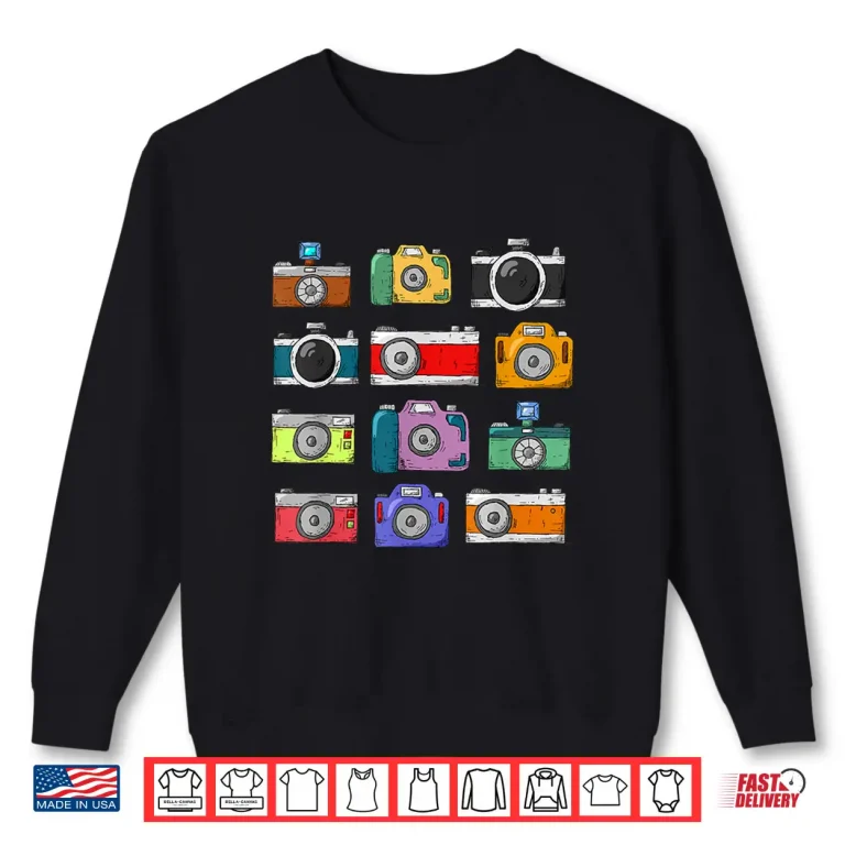 Sweatshirt Photographer Retro Journalist Camera Photography Shirt 3