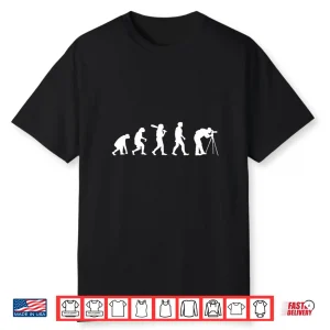 Photographer Evolution Camera Joke Funny Photography Shirt