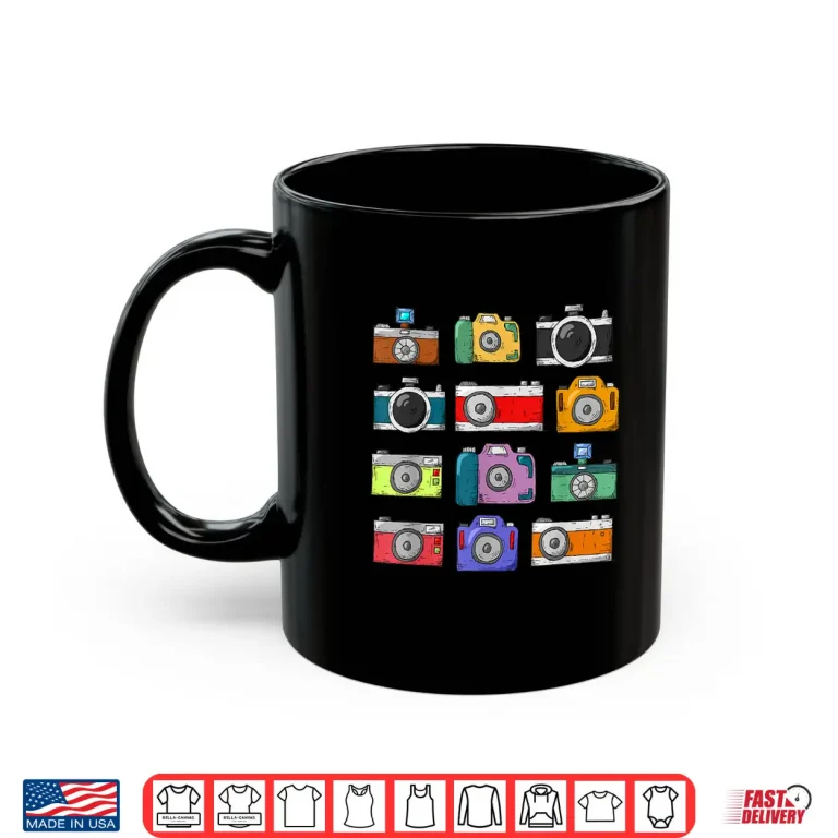 Mug Photographer Retro Journalist Camera Photography Shirt 3