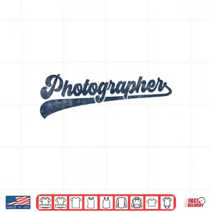 Design Photographer Cute Vintage Graphic Professional Shirt