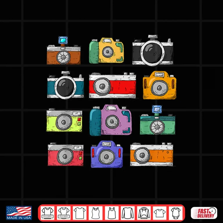 Design Photographer Retro Journalist Camera Photography Shirt 3