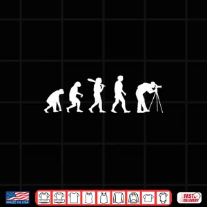 Design Photographer Evolution Camera Joke Funny Photography Shirt