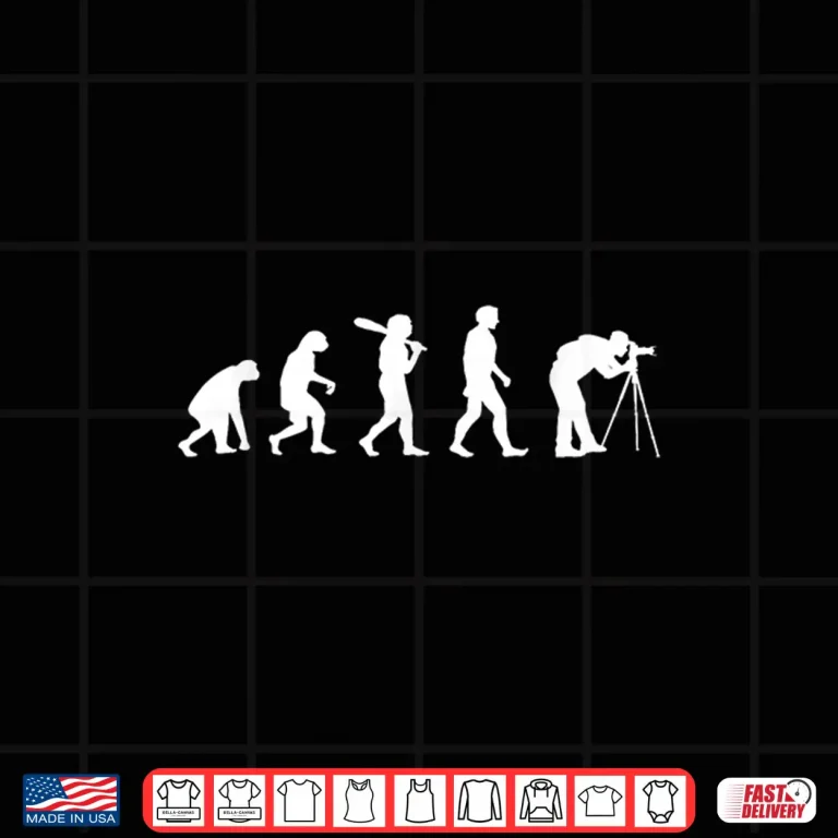 Design Photographer Evolution Camera Joke Funny Photography Shirt