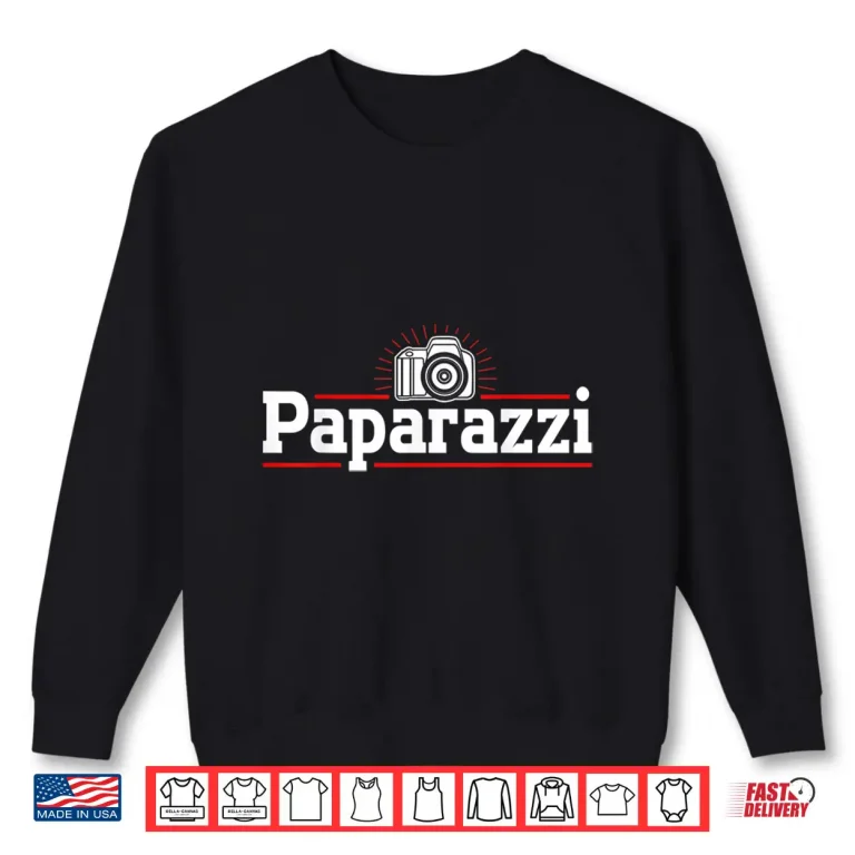 Sweatshirt Photography Camera Lens Retro Paparazzi Graphic Shirt 3