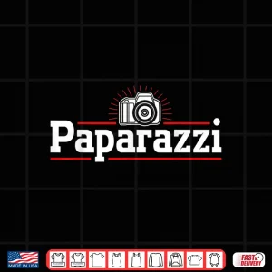 Design Photography Camera Lens Retro Paparazzi Graphic Shirt 3