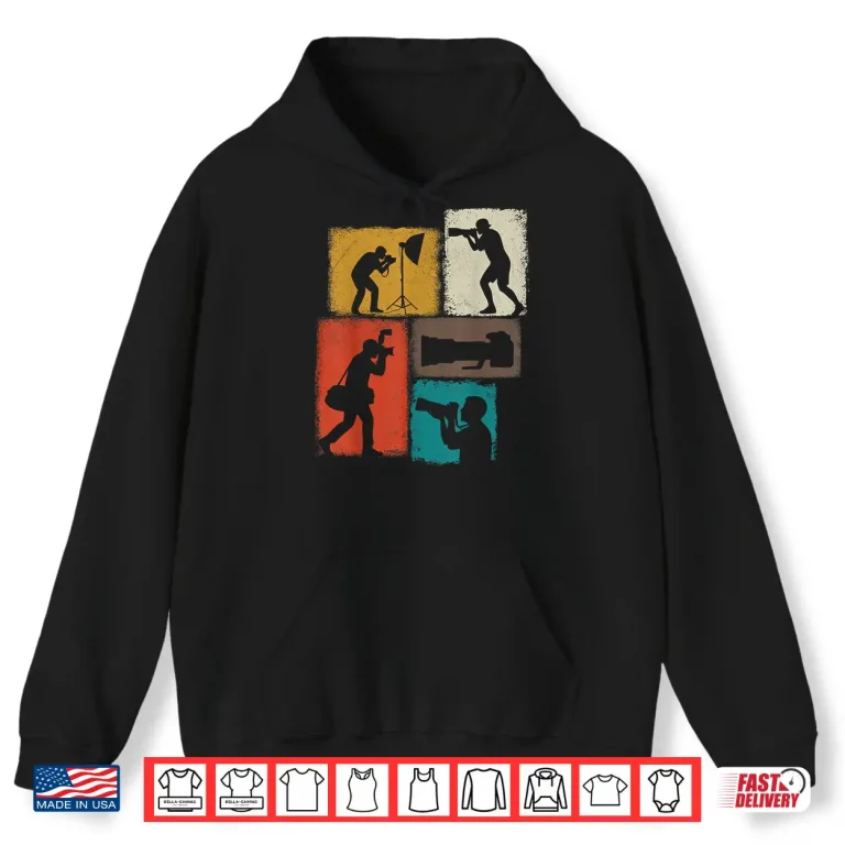 Hoodie Photographer Vintage Collage Photojournalist Graphic Shirt