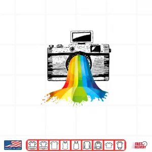 Design Photography Art Shirt Camera Rainbow Photographer Gift