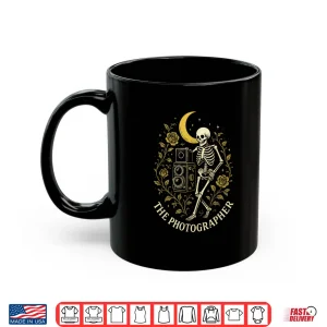 Mug The Photographer Skeleton Tarot Camera Halloween Shirt